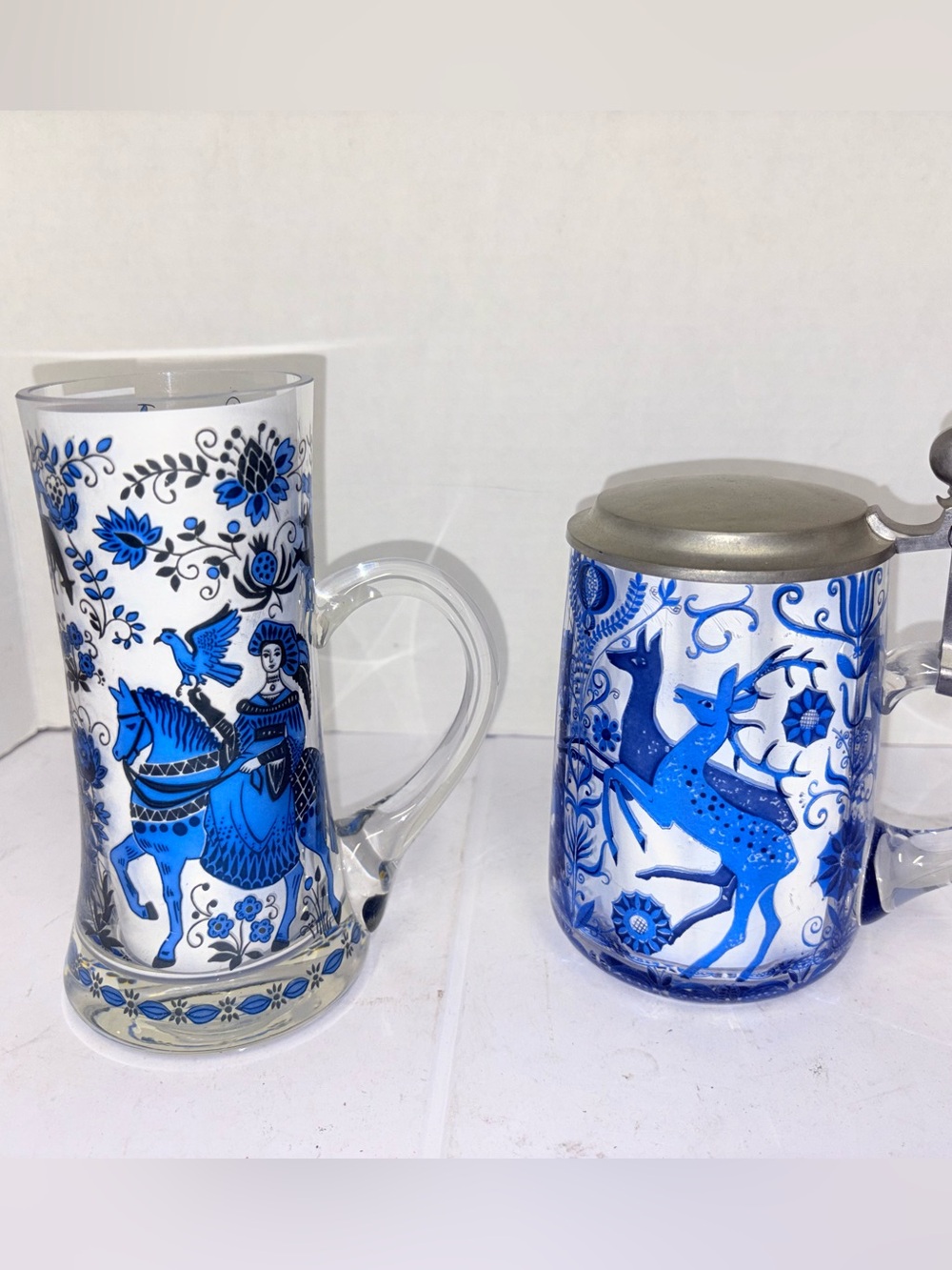 German Glass Steins